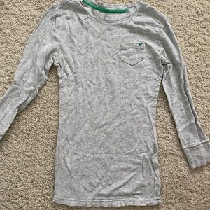 Basic Gray Long Sleeve Shirt XS